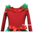Red Tank Top Kelly Green Ruffles Red Bows TB1385